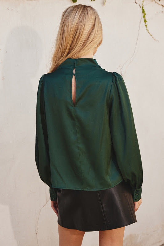 The Margie Blouse - Dark Green