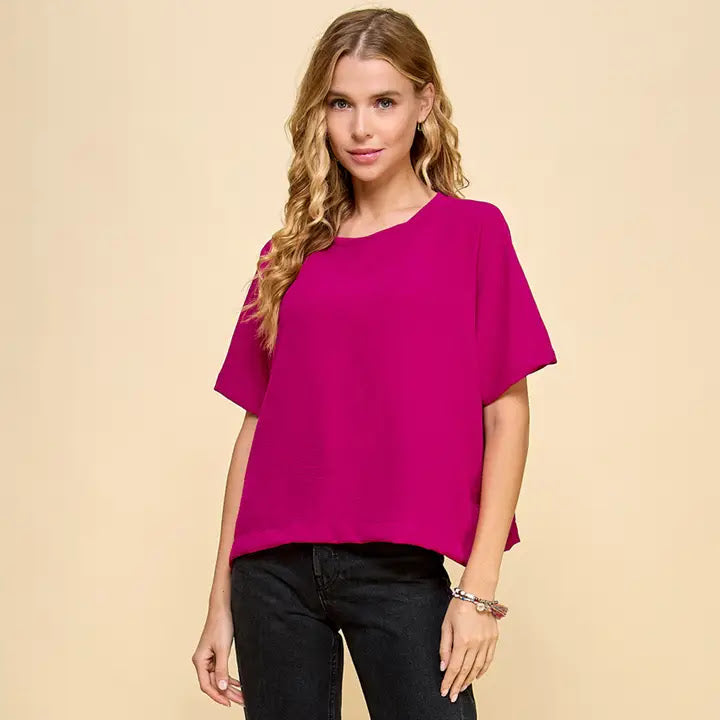 The Savannah Top - Magenta
