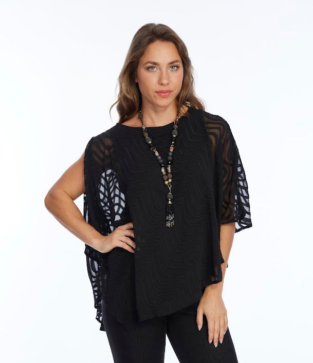 Burnout Swirl Top - Black