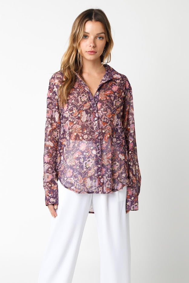 Nancy Blouse - Dark Purple