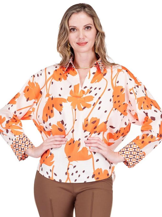 Fun & Funky Blouse - Wild Ember