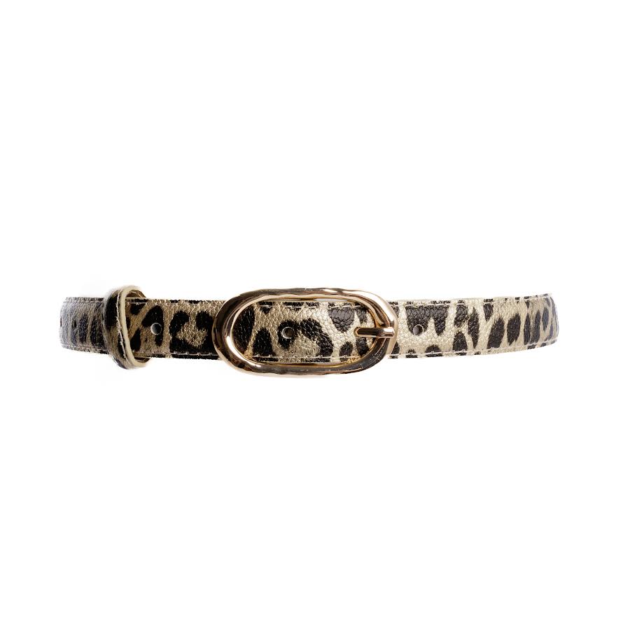 Thin Leopard Belt - Gold