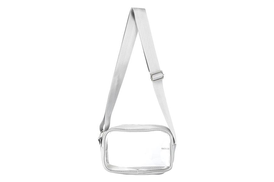 Clear Crossbody Purse - Silver