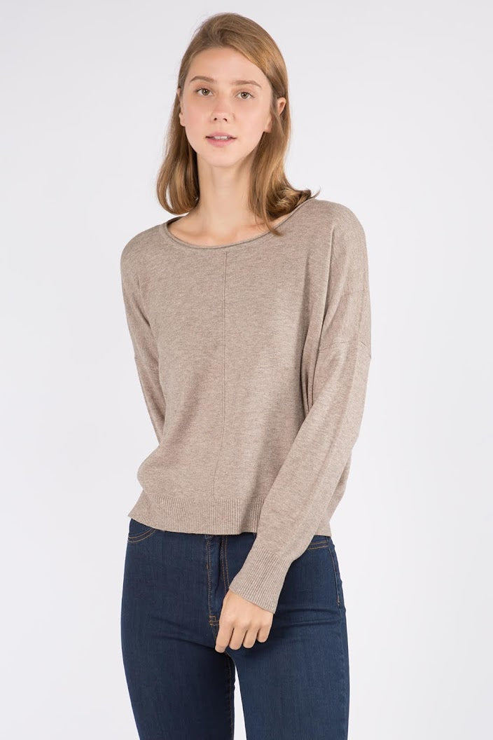 The Holly Sweater - Heather Mocha