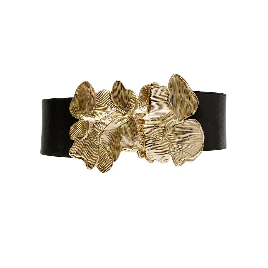 Petal Buckle Belt - Black