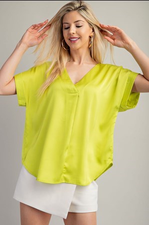 The Allie Top - Lime