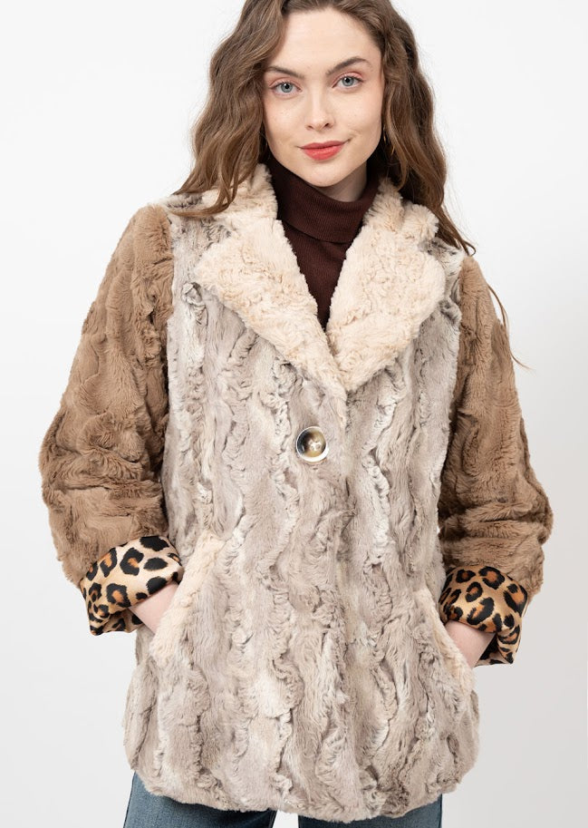 Patch Jacket - Tan