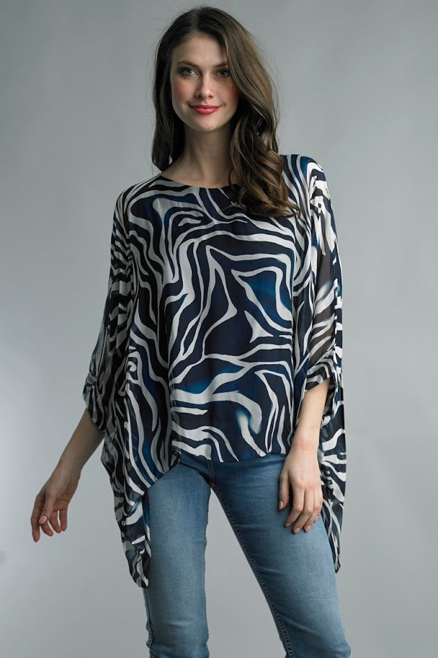 The Nancy Poncho - Navy