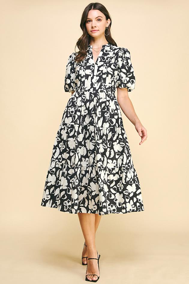 Feminine In Floral - Black Ivory