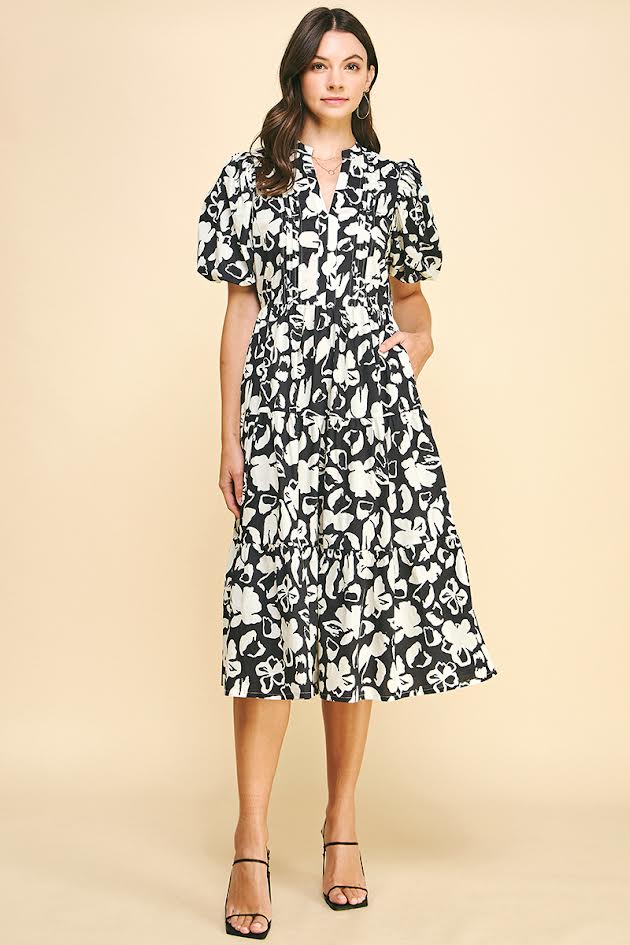 Feminine In Floral - Black Ivory