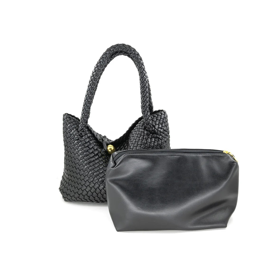 Woven Tote -Black