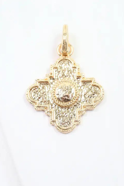 Paloma Mini Cross Charm - Gold