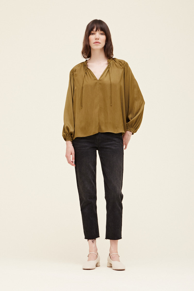 The Nancy Blouse - Moss