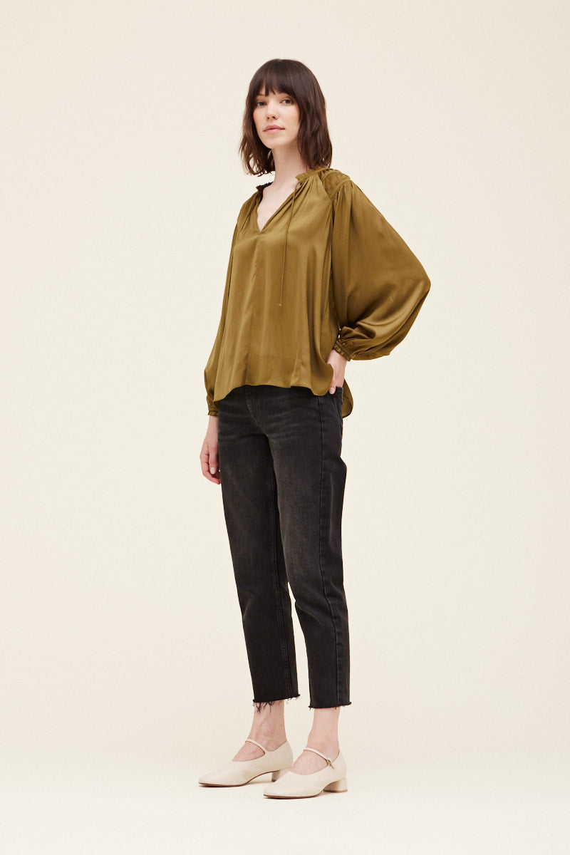 The Nancy Blouse - Moss