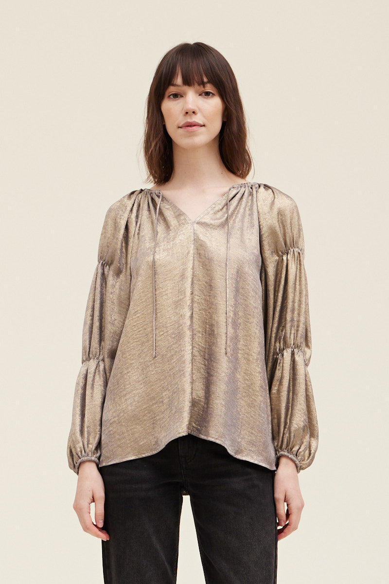 The Patricia Blouse - Gold Cloud