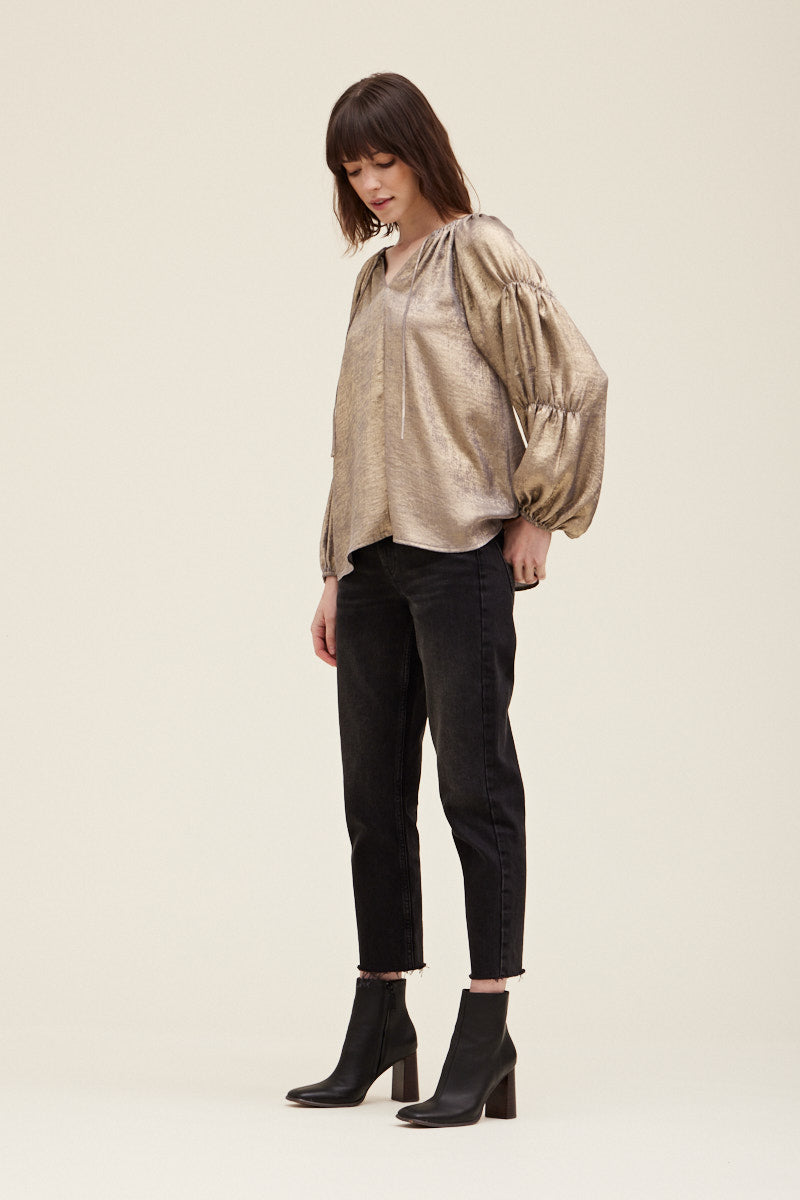 The Patricia Blouse - Gold Cloud