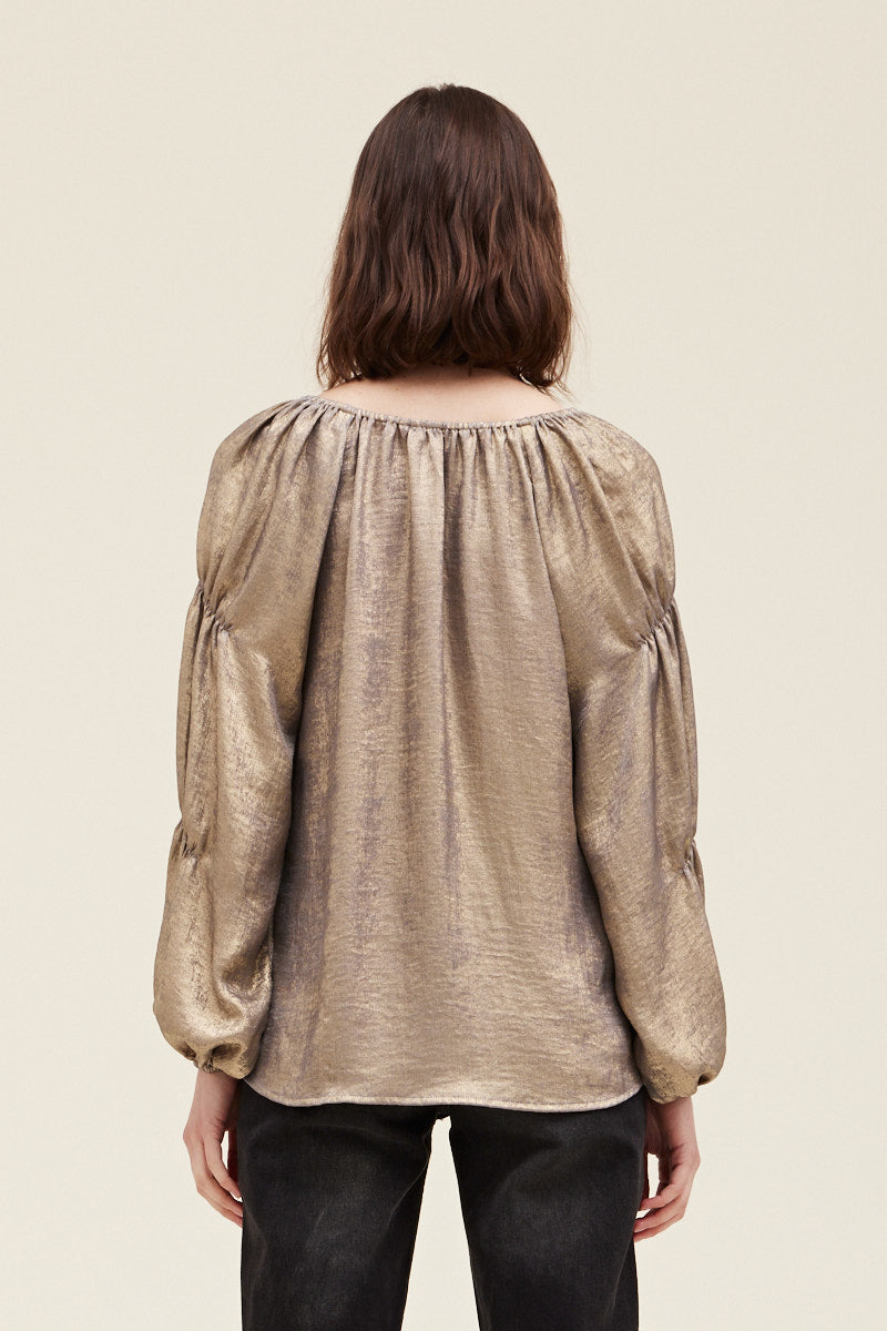 The Patricia Blouse - Gold Cloud