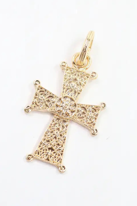 Artemis Cross Charm - Gold