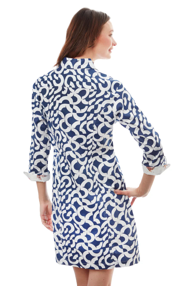 Sag Harbor Dress - Navy White