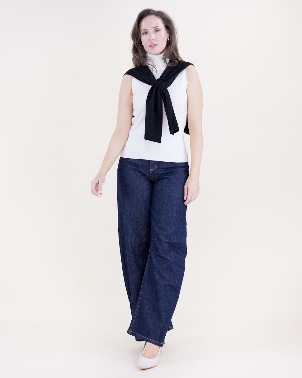 Preppy Mock Sweater - Black