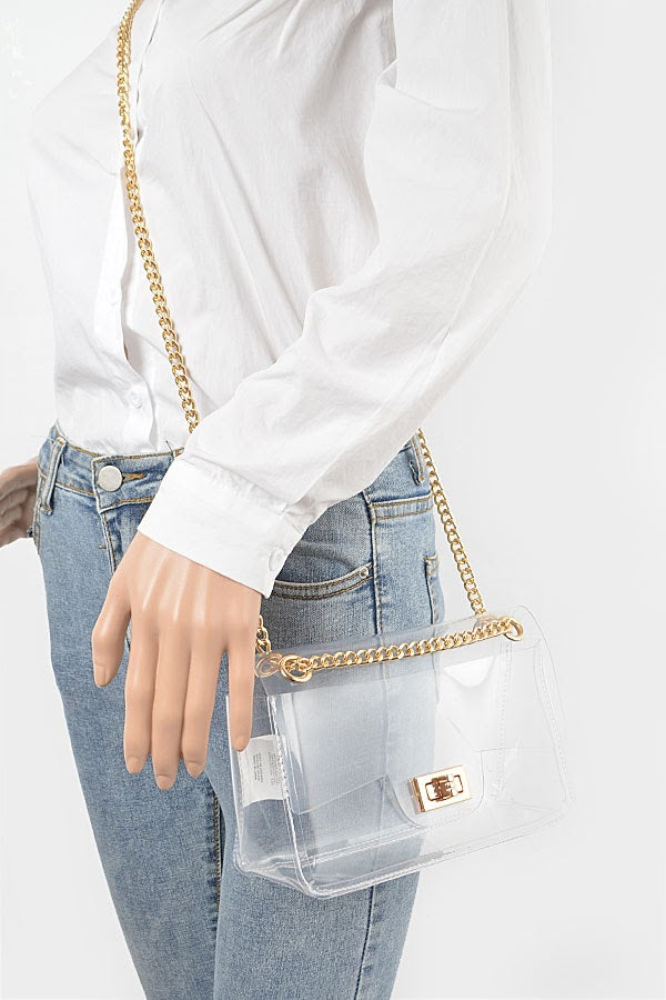 In The Clear Crossbody - Gold