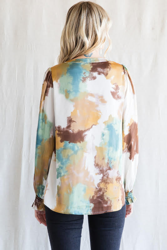 Watercolor Top - Seafoam