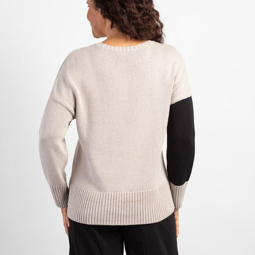Ying Yang Piano Key Pullover - Putty