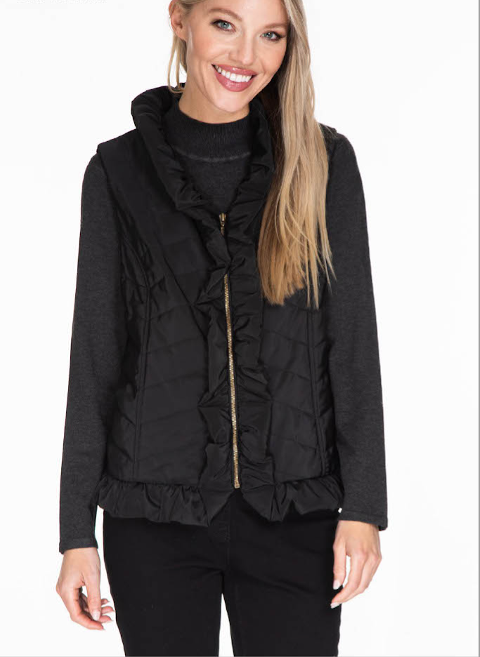 Quilt Me Vest - Black