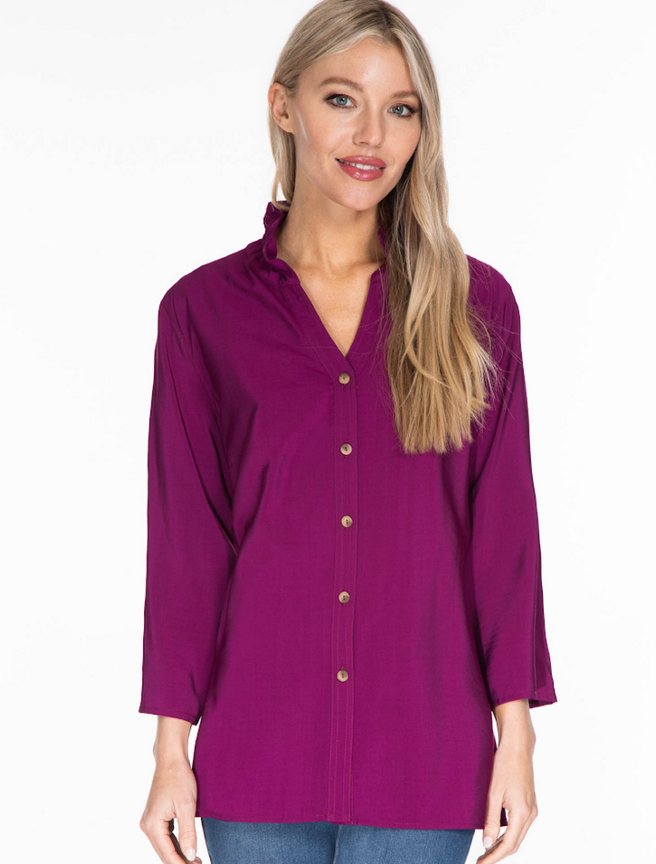 The Mary Jane Top - Eggplant