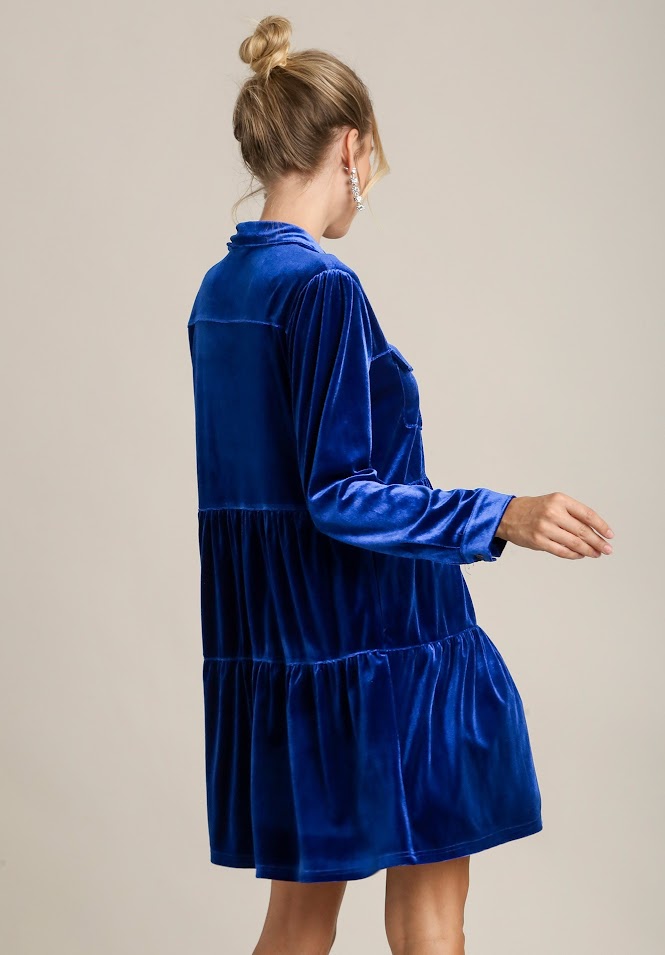 Classy In Cobalt Dress - Cobalt Blue