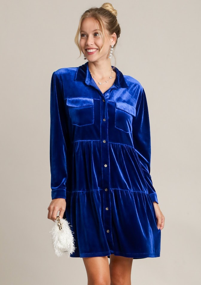 Classy In Cobalt Dress - Cobalt Blue