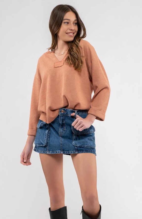 The Nancy Top - Dusty Apricot
