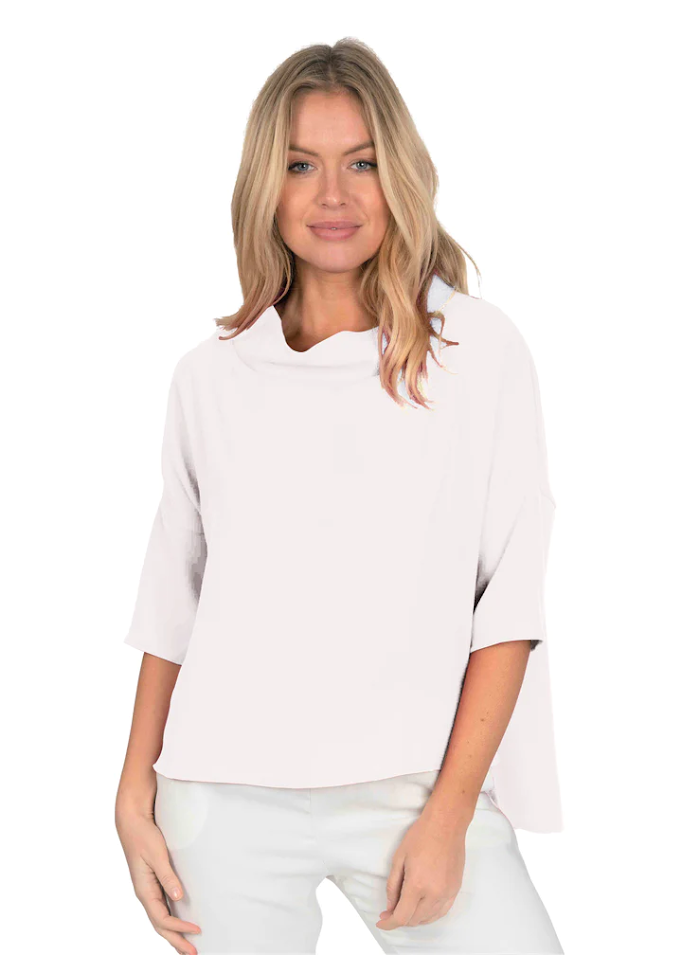Audrey Cowl Neck Top - Cream