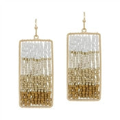 Seed Bead Earring - Tan