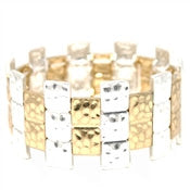 Textured Square Bracelet - Gold/Silver