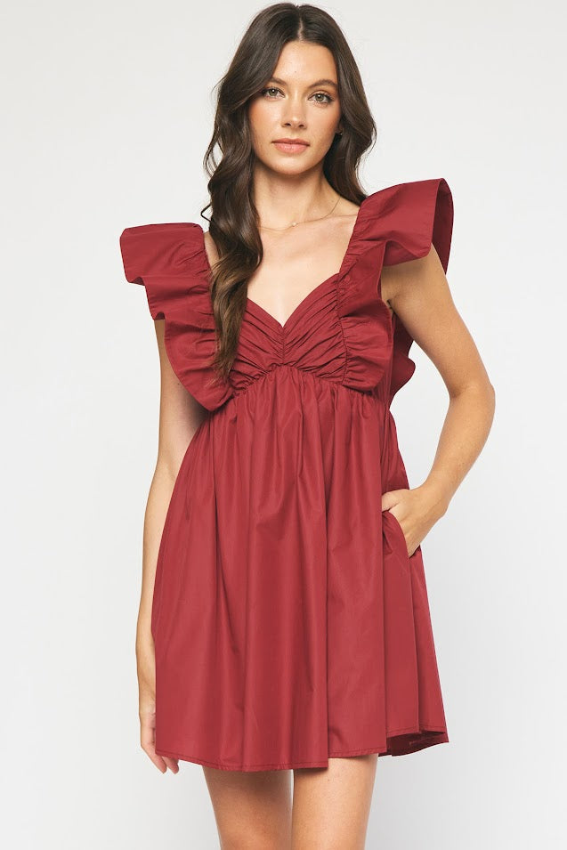 The Fran Dress - Burgundy