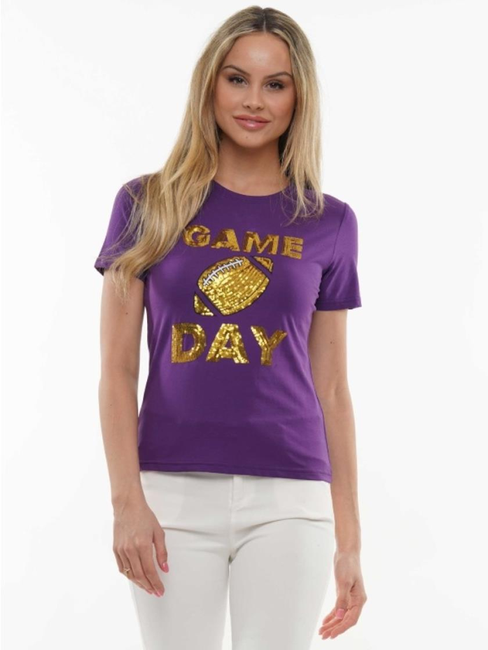 Game Day T Shirt - Purple Gold