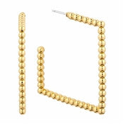 Metal Ball Earring - Gold
