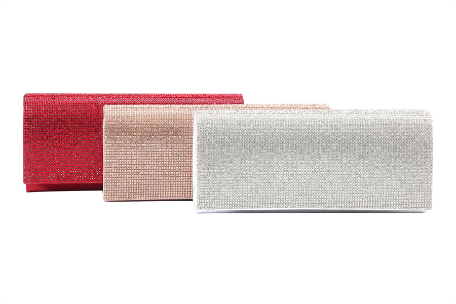 Rhinestone Clutch - Rosegold