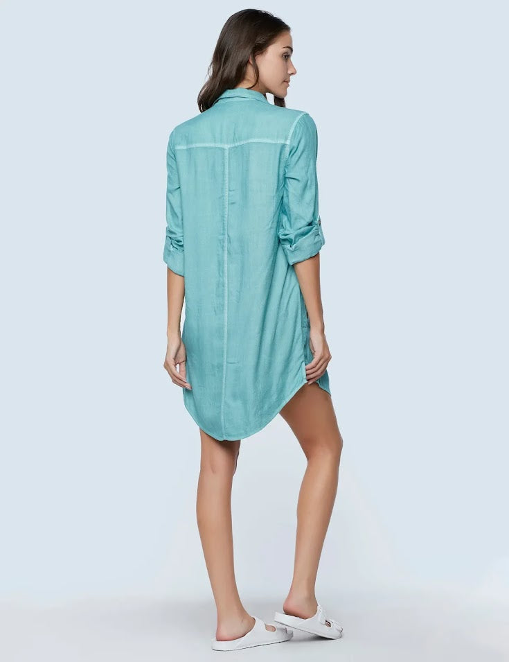 On The Move Shirtdress - Grass