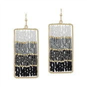 Seed Bead Earring - Black
