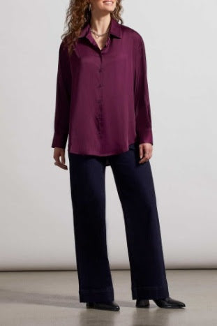 The Reba Button Down - Black Orchid