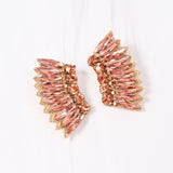 Joanne Embellished Fan Earring - Champagne