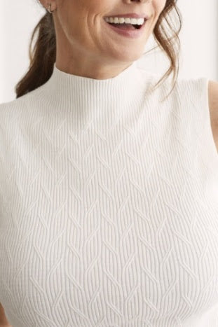Staci Mock Neck Top - Cream