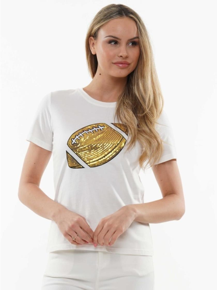 Football T Shirt - White