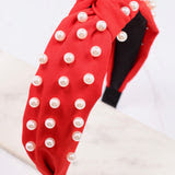 Apollo Pearl Headband - Red