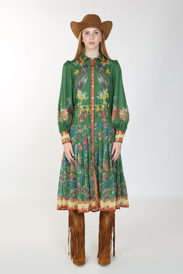 Peacock Dress - Green