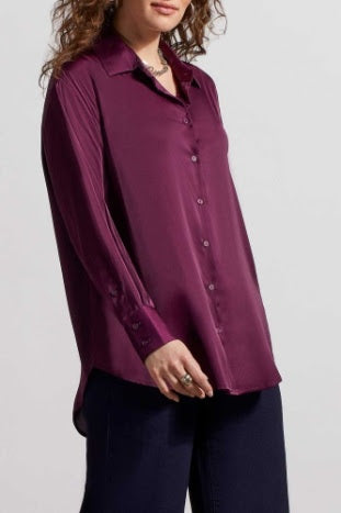 The Reba Button Down - Black Orchid