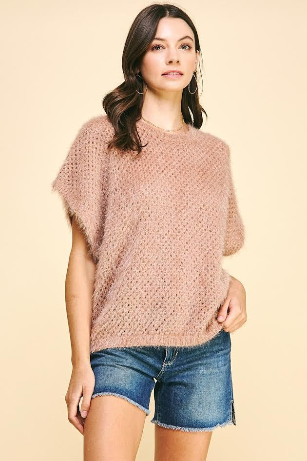 The Honeycomb Sweater - Dusty Mauve
