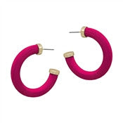 Wood Hoop - Hot Pink